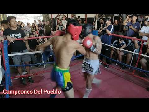 🥊Angel Barrientos Vs Alfredo Bracamonte - KICK BOXING - AMATEUR - Campeones Del Pueblo