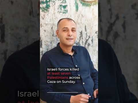 Video shows man shot by Israeli drone while sitting with others in Gaza | AJ #shorts