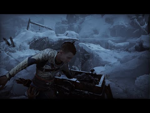 God of War Ragnarök - Atreus try to open a chest | PS5