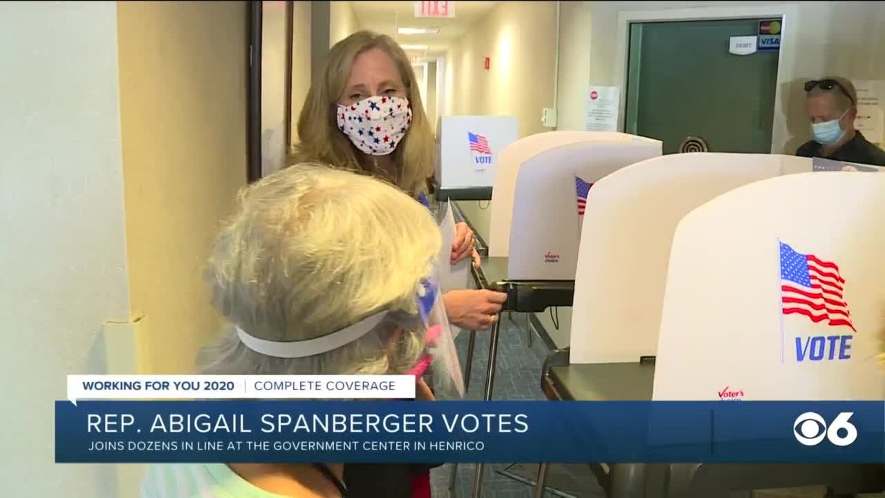 Rep. Abigail Spanberger casts ballot on first day of early voting in Virginia