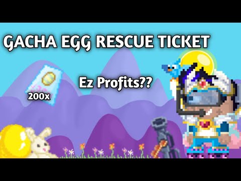 GACHA EGG RESCUE 200 TICKET, EZ BGL??? | GROWTOPIA #growtopia