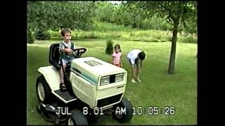 Connor Riding a Tractor 2001
