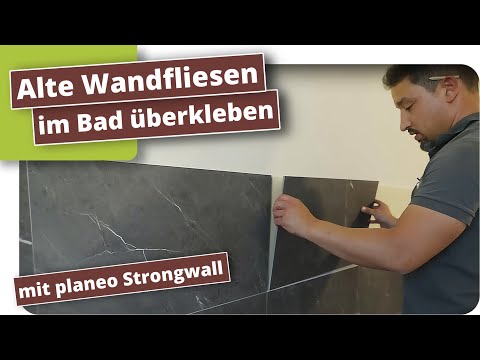 Bad renovieren - alte Fliesen im Bad überkleben