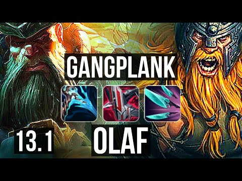 GANGPLANK vs OLAF (TOP) | 2.6M mastery, 1600+ games, 8/2/7, Godlike | EUW Master | 13.1