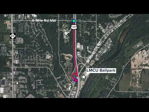 U.S. 131 partial closure south bound between 6 Mile Road and ...