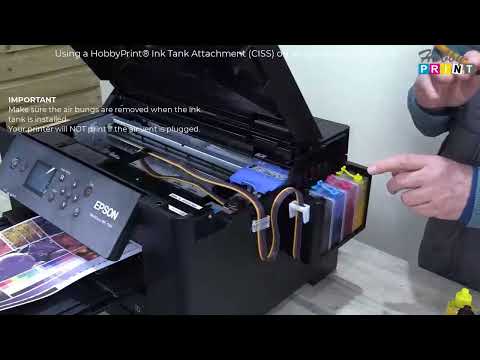 Video thumbnail: Using An Ink Tank Attachment, Ciss Fitted To An Epson Wf-7310Dtw Printer
