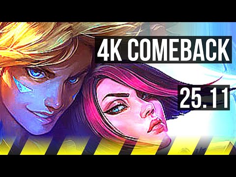 EZREAL & Bard vs FIORA & Seraphine (ADC) | 9/2/7, Comeback | EUW Challenger | 25.11