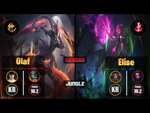 Haru OLAF (Jungle) [Conqueror] VS ELISE - Grandmaster KR Patch 10.2