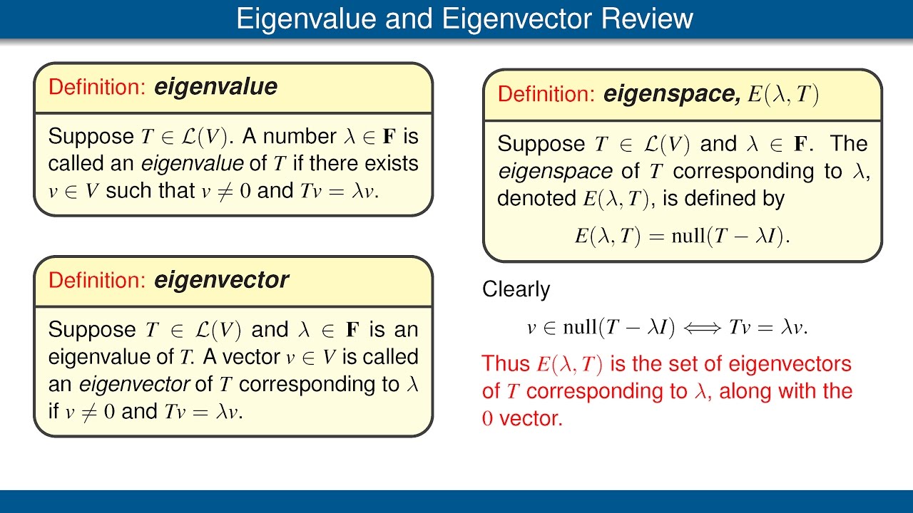 Generalized Eigenvectors