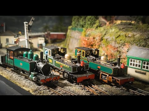 Lynnbach OO9 Narrow Gauge Model Railway. Lynton and Barnstaple Running Session. 009, HOe, HOn30.