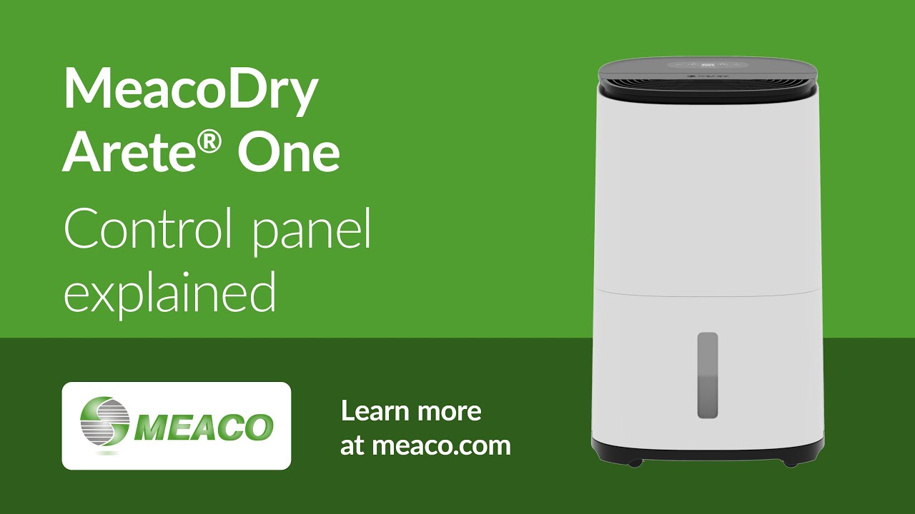How to use the control panel on the MeacoDry Arete one | Meaco