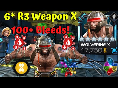 6* R3 Weapon X 100+ Bleeds! 20k Damage Per Second! Abyss IW Solo! - Marvel Contest of Champions