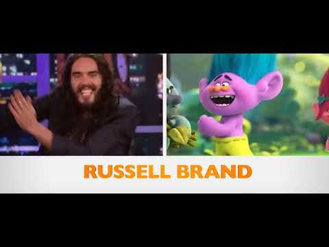 Trolls trailer frame of the Bergen dining hall mid-dance finale, matching 'Can't Stop the Feeling!'