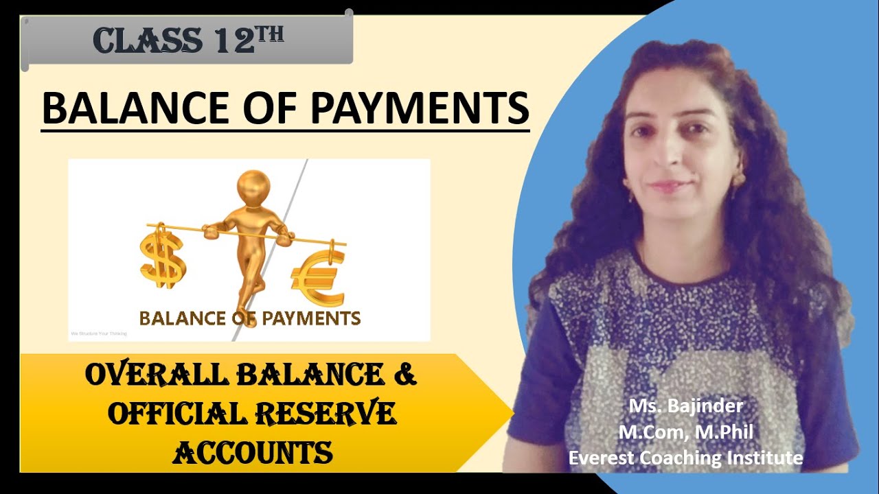 Eco Class 12 I Ch 12 I Balance of Payments I Part 6 I Overall balance I Official Reserves Account I
