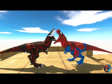 Spiderman-T-Rex’s Tomb Death Run: Can He Defeat Venom-T-Rex? - Animal Revolt Battle Simulator