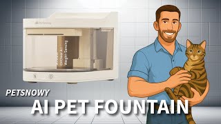 PetSnowy OilClear AI Series Wireless Weight Sensing Pet Fountain w/ Advanced Filtration System