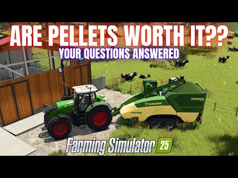 NEW FREE DLC! - Straw Harvest DLC Pelletizing Test Video - Farming Simulator 25