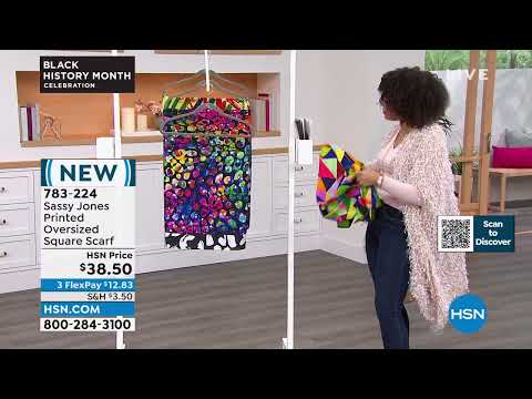 Sassy Jones Printed Oversized Square Scarf