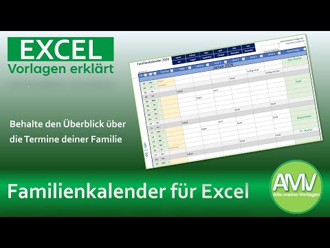 Family calendar 2026 as an Excel template – organize appointments easily & cleverly!