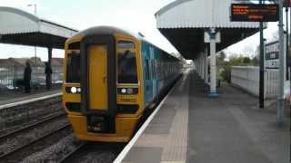 preview picture of video '(HD) 158822 leaves Gobowen on the 1109 Birmingham International to Holyhead, 14th May 2012'