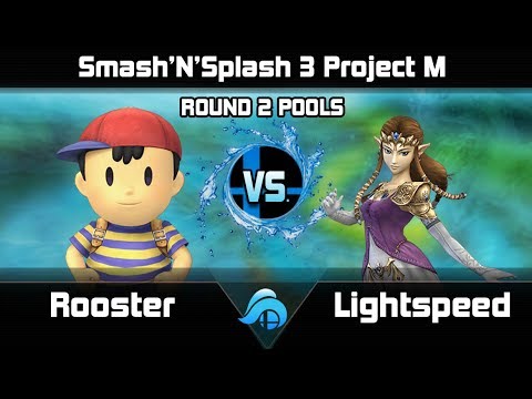 Smash n Splash 3 Project M Round 2 Pools - Rooster (Ness) vs. Lightspeed (Zelda)