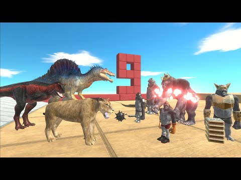 Dinosaurs or Prehistoric Mammals - 9 Levels of Mutant Primates - Animal Revolt Battle Simulator