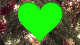 Green Screen Christmas Heart Frame Effect