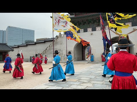 Cerimônia da Guarda Gwanghwamun do Palácio Gyeongbokgung! Coreia Seul