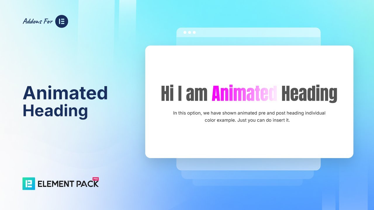 Animated Heading Video Thumbnail