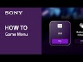 How to use Game Menu on your Sony TV