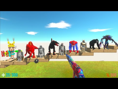 DEADLY PARKOUR PYRAMID FPS WITH ALL WEAPONS - Animal Revolt Battle Simulator