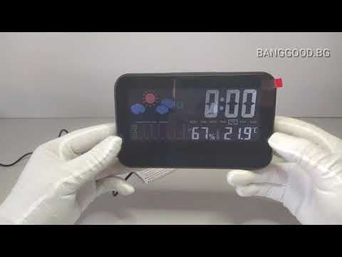 Temperature Range -10 Voice Sound Control Digital Weather Temperature Alarm Clock Calendar CJ2618T