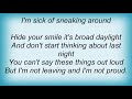 Juliana Hatfield - Sneaking Around Lyrics