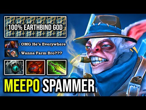 NEW MEEPO SPAMMER Crazy Micro Infinite Earthbind EZ 1Kill Per Min Imba Nuke DMG No Fun Allowed DotA2