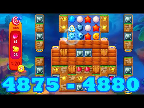 Fishdom Level 4875 - 4880 HD Walkthrough | 3 match | gameplay | android | 4876 | 4877 | 4878 | 4879