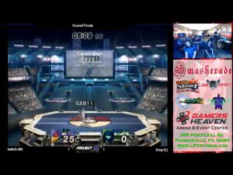 Smasherade 5 Project M Singles Grand Finals Switch (Mario, Falco, Wolf, Link) Envy (Samus, Ike)