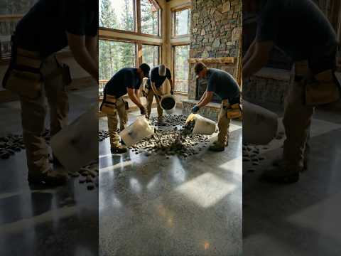 Incredible epoxy resin floor #diytransformation #epoxy