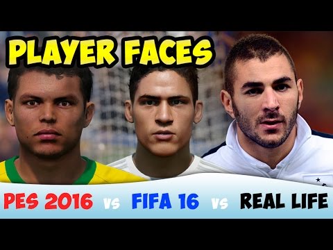 [TTB] FIFA 16 vs PES 2016 vs Real Life - Player Faces Comparison