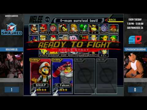 Get Smashed #120 - Winner Quarters: Boulevard (Luigi) vs TCP|420XX|w33dl0rd840 (Captain Falcon)