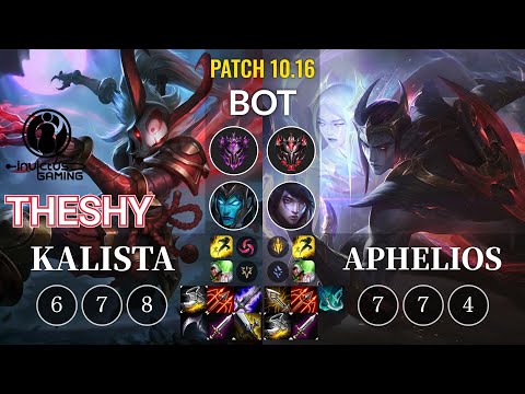 IG TheShy Kalista vs Aphelios Bot - KR Patch 10.16