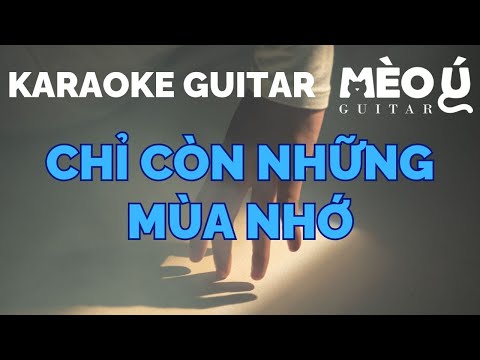 CHỈ CÒN NHỮNG MÙA NHỚ | KARAOKE GUITAR TONE NAM TRẦM - F#m | MÈO Ú GUITAR | BEAT GUITAR