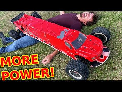 World's Longest RC Car get 2 GIANT motors + speed run