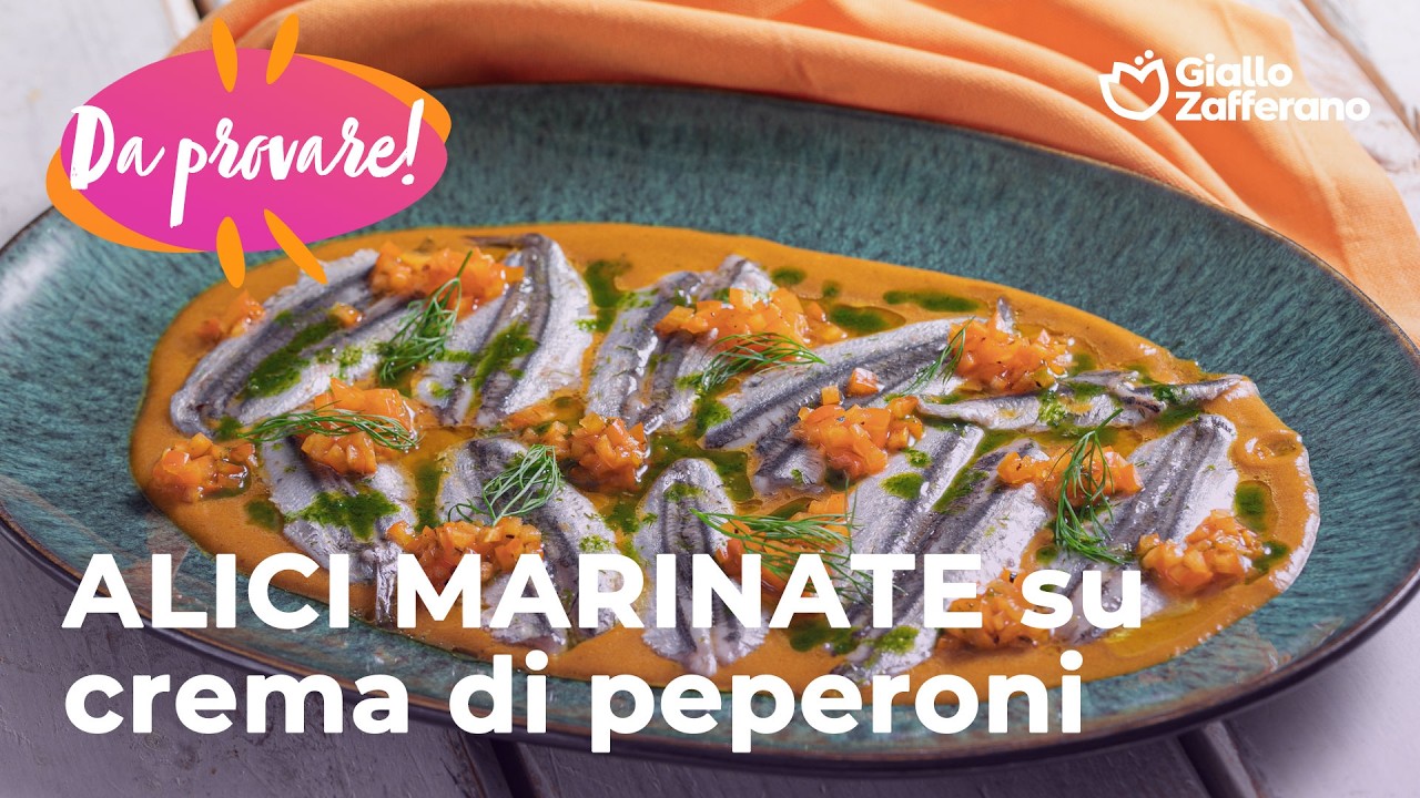 ALICI MARINATE su CREMA di PEPERONI e ANETO✨🐟🫑