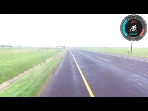 Hitting 76km/h on my Cervelo P3-Six in GaleForce Winds