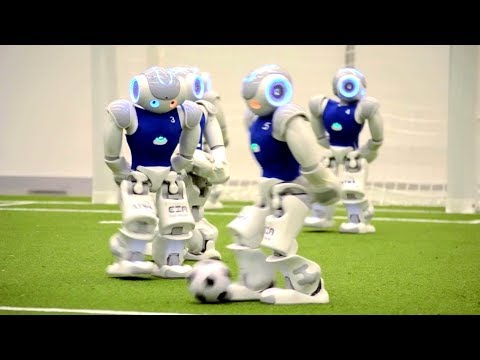 Robocup 2018 Quarter Final: Nao-Team HTWK - Berlin United