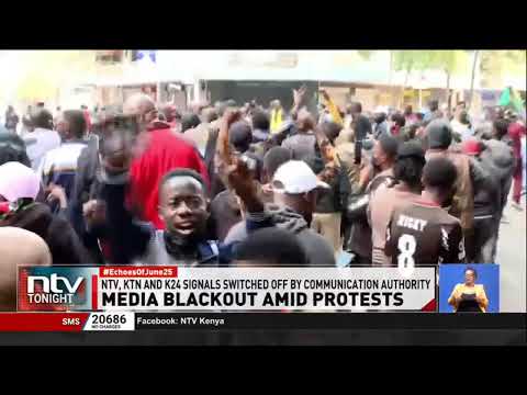 Communications Authority bans live television and radio coverage of the widespread June 25 protests