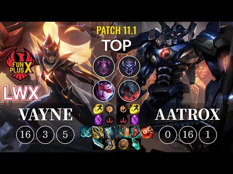 FPX Lwx Vayne vs Aatrox Top - KR Patch 11.1