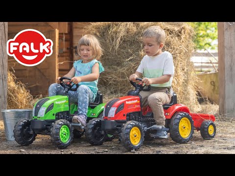 Utomhusleksak Falk Farmer Country Röd Tramptraktor med Släp