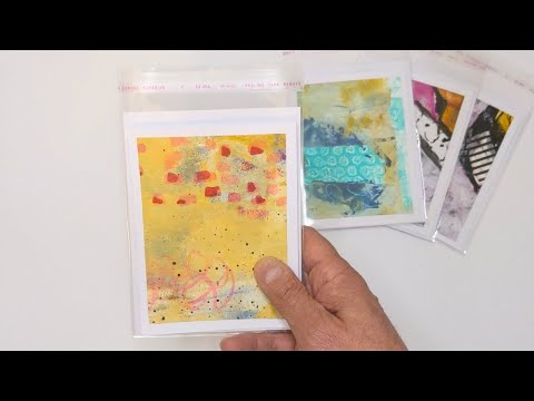 Turn Abstract Paintings Into Unique Handmade Cards #handmadecard #abstractpainting