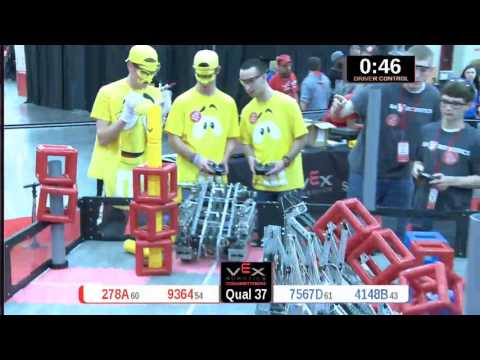 2015 VRC Engr Q37 - 278A 9364 vs 7567D 4148B - 68 to 21 - VEX Worlds 2015 - Engineering Division